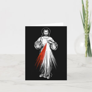 Carte Image sacrée de la miséricorde divine Jésus foi ca