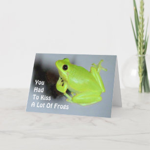 Carte Image verte de grenouille d'arbre