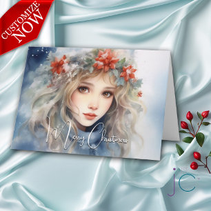 Carte Imaginaire Fée d'hiver Noël