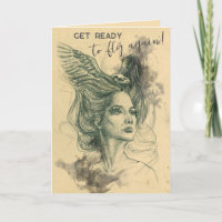 Imaginaire Femme crâne d'oiseaux Ailes Surreal Art