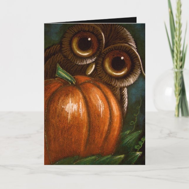 CARTE IMAGINAIRE OWL - UN CITROUILLE POUR MOI (Devant)