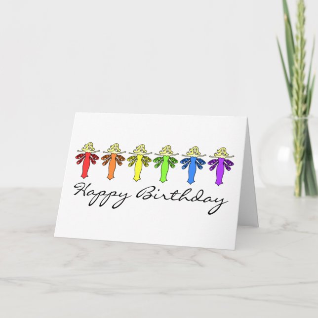 Carte Imaginez Dragonfly Fairy Rainbow Birthday Card (Devant)