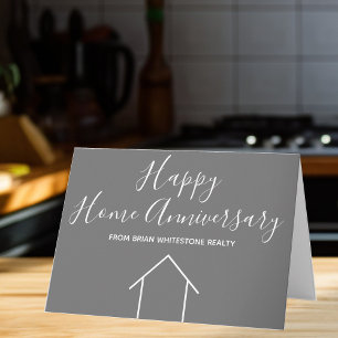 Carte Immobilier Happy Home Anniversaire Personnalisé Gr