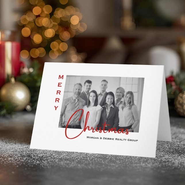 Carte Immobilier minimaliste photo et logo | Noël (Créateur téléchargé)