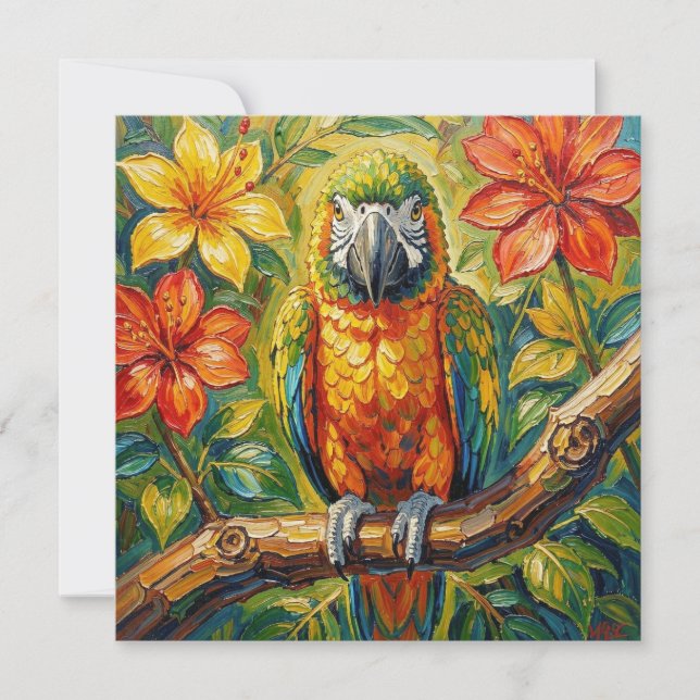 Carte Impastos Colorful Parrot   (Devant)