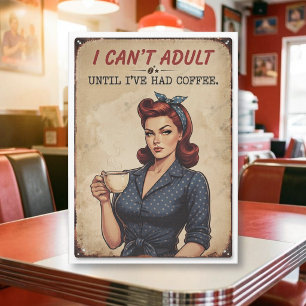 Carte Impossible d'être adulte avant d'avoir bu mon Café