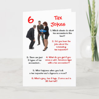 Carte Impôt - 6 Plaisanteries fiscales drôle Anniversair