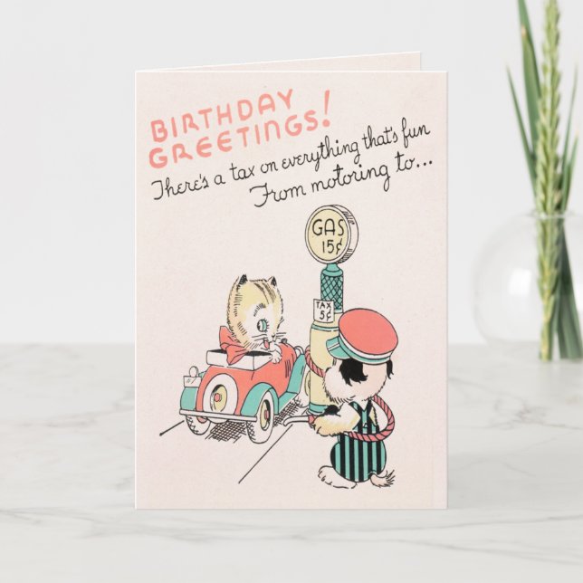 Carte Impôt sur des anniversaires (Devant)