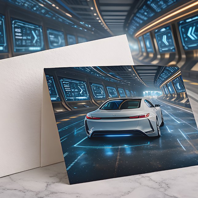 Carte Impression automobile haute technologie | Voiture  (Créateur téléchargé)