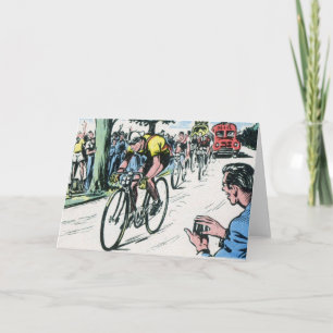Carte Impression cyclable vintage