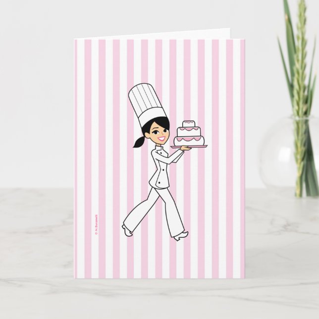 Carte Impression de chef fille (Devant)