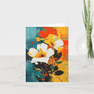 Carte Impression de fleurs Abstraites