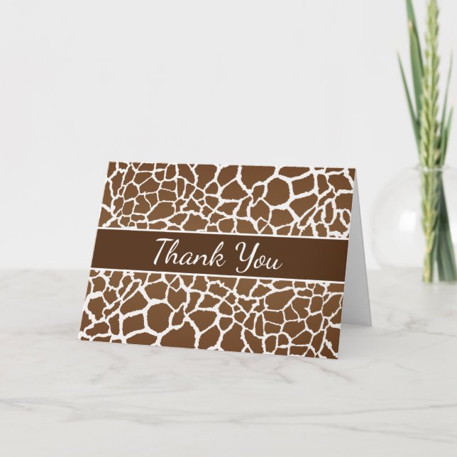 Carte Impression de girafe (Devant)