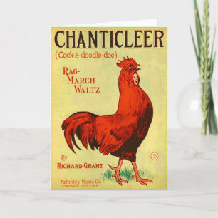 Carte Impression de la partition de chanticleer 1910