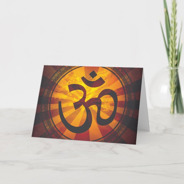 Carte Impression de symbole Om vintage (Devant)