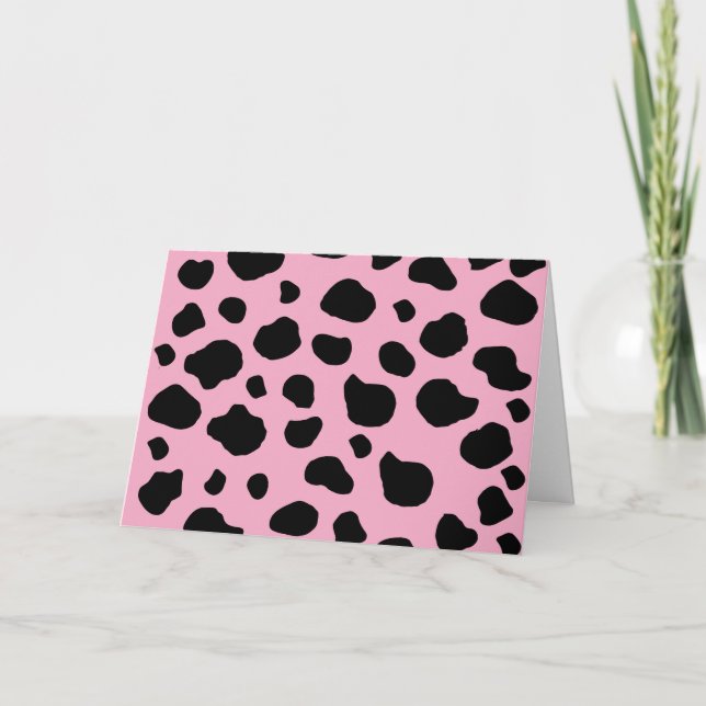 Carte Impression de vache, Motif de vache, Spots de vach (Devant)