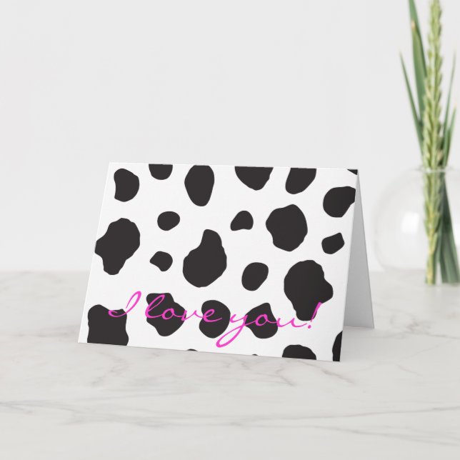 Carte Impression De Vache, Motif De Vache, Spots De Vach (Devant)
