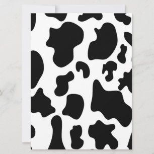 Carte Impression de vache noire et blanche
