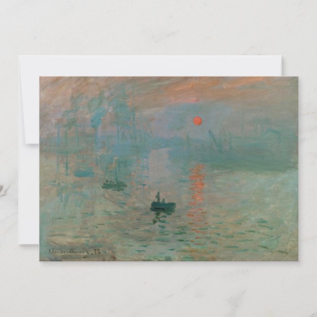 Carte Impression, Soleil Levant par Claude Monet 1872 (Devant)