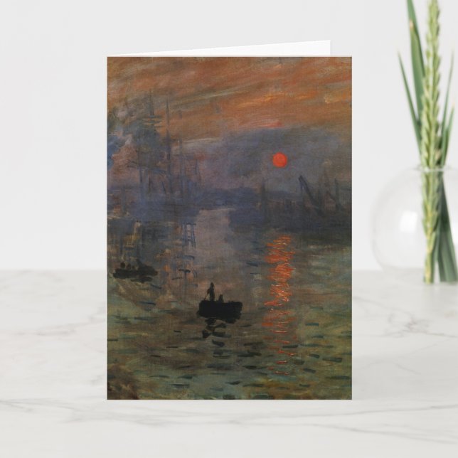 Carte Impression Sunrise par Claude Monet, Art Vintage (Devant)