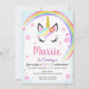 Carte impression unicorne