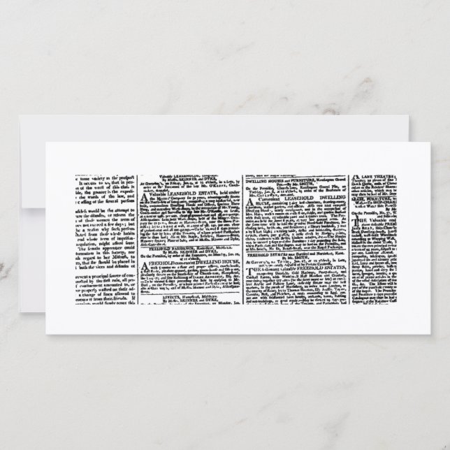 Carte Impression vintage (Devant)