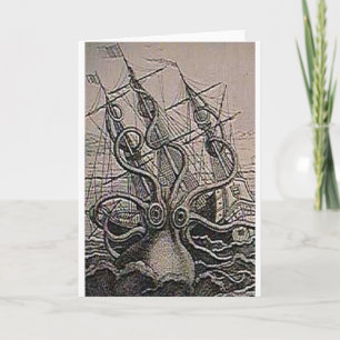 Carte Impression Vintage KRAKEN