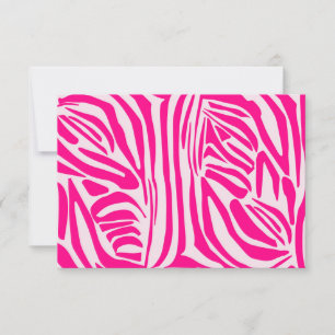 Carte Impression zèbre rose