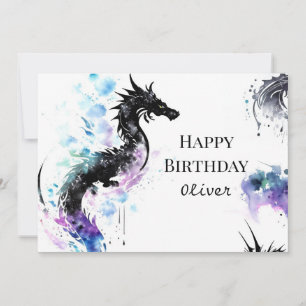 Carte Imprimable Mignonne Dragon Anniversaire