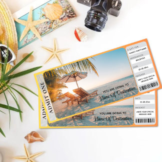 Carte Imprimable Ticket de découverte de surprises de pl
