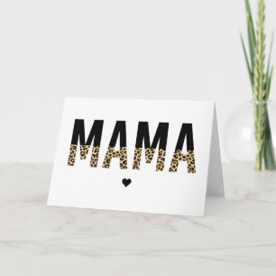 Carte Imprimé guépard maman typographie Cadeaux pour mam