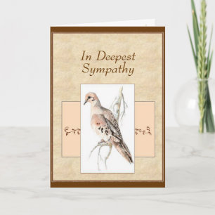 Carte In Deepest Sympathy Mourning Dove Turtle Dove