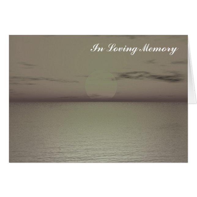 Carte "In love Memory" (Devant horizontal)