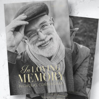 In Love Memory Modern Elegant Photo Memorial