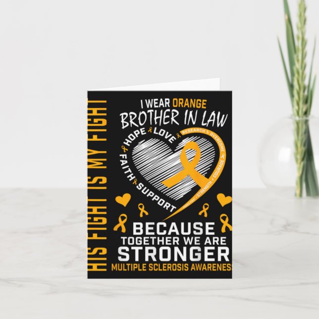 Carte In March We Wear Orange Brother In Law Multiple Sc (Devant)