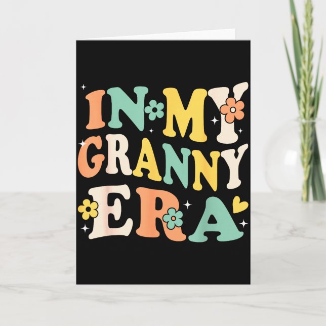 Carte In My Granny Era Funny Sarcastic Groovy Retro Moth (Devant)