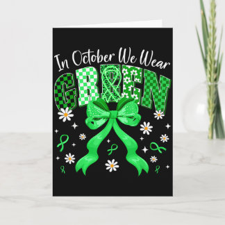 Carte In October We Wear Green For Dwarfism Awareness Gi