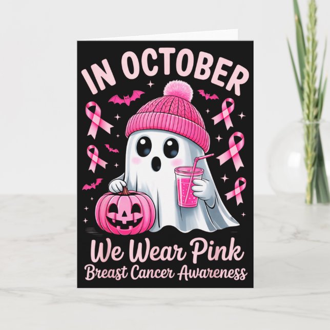 Carte In October We Wear Nk Breast Cancer Awareness Hall (Devant)