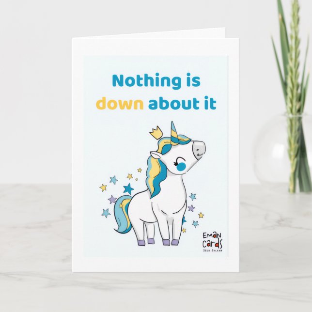 Carte Inclusion for Down Syndrome - Unicorn (Devant)