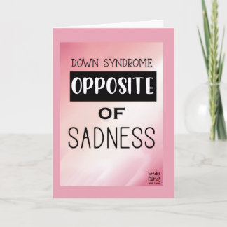Carte Inclusion pour le syndrome de Down - Rose