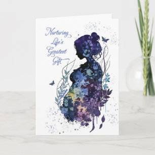 Carte Inconfort de grossesse Soutien Silhouette artistiq