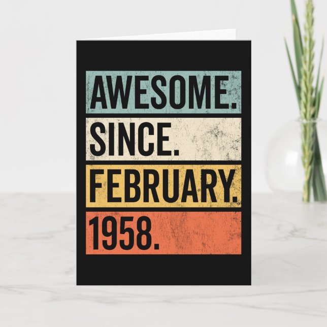 Carte Incroyable depuis février 1958 Anniversaire (Devant)