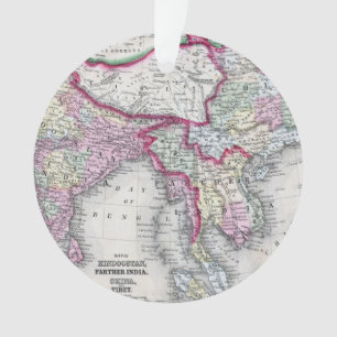 Carte Inde, Thibet, Chine et Se Asie de Mitchell