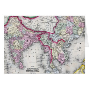 Carte Inde, Thibet, Chine et Se Asie de Mitchell