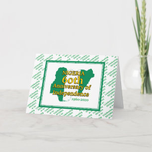 Carte INDÉPENDANCE NIGÉRIENNE   Nigeria 60e anniversaire