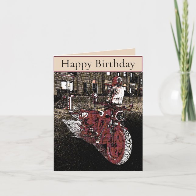 Carte Indian MotorBike Birthday (Devant)