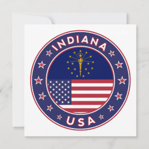 Carte Indiana, t-shirt Indiana, autocollant Indiana,