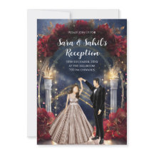 Carte indienne de réception Invitations de Sangeet