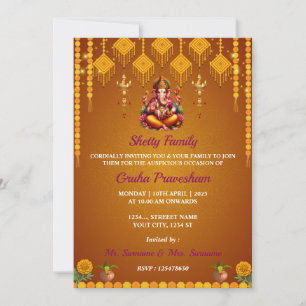 Carte indienne d'invitation au réchauffement clima
