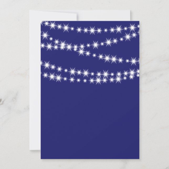 Carte Indigo Twinkle Lights vierge (Devant)